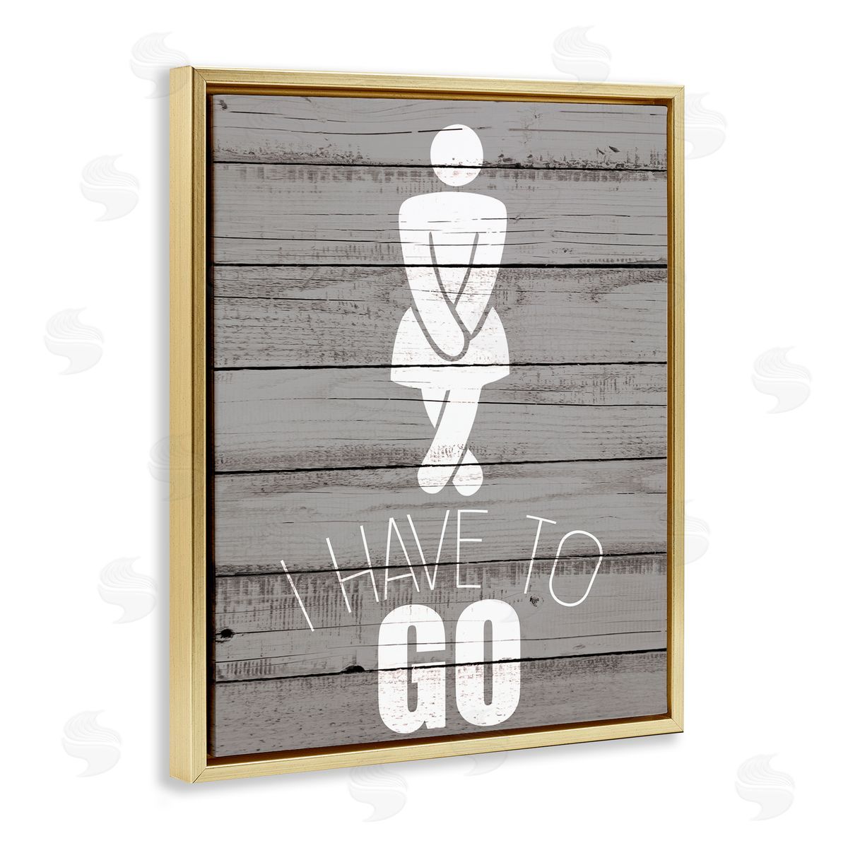 Women's Room Have To Go Gold Floating Frame Canvas Wall Art, Home Decor by Kim Allen