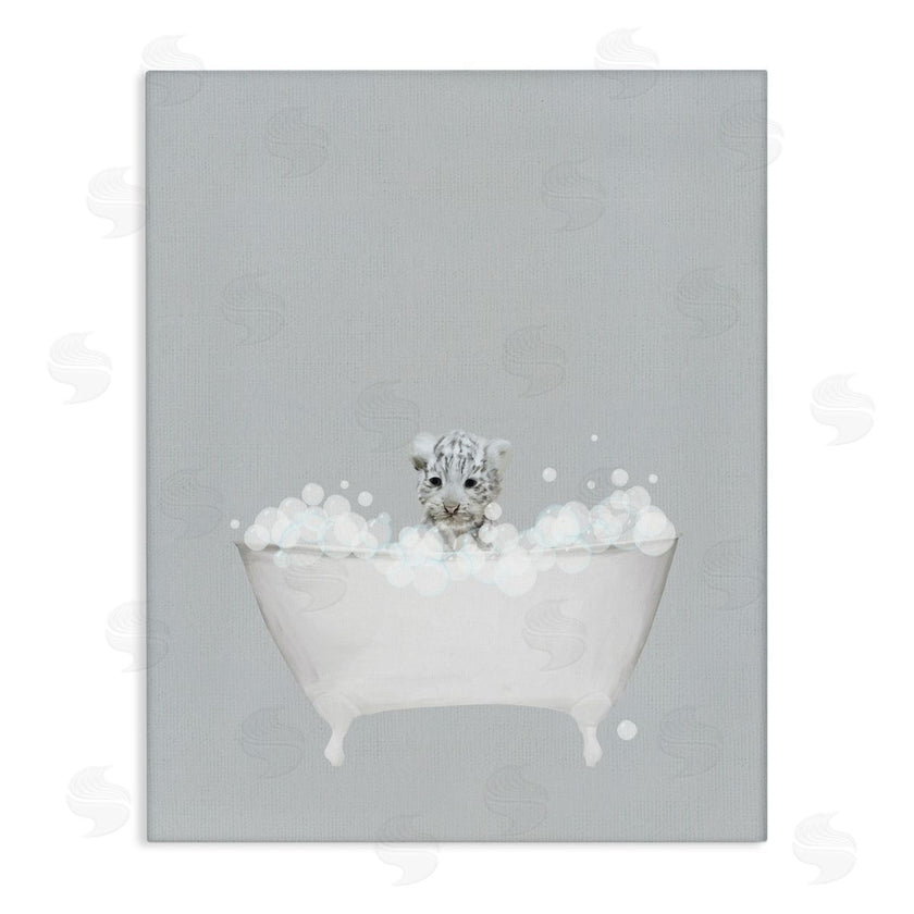 Leah Straatsma | White Tiger Blue Bath Cute