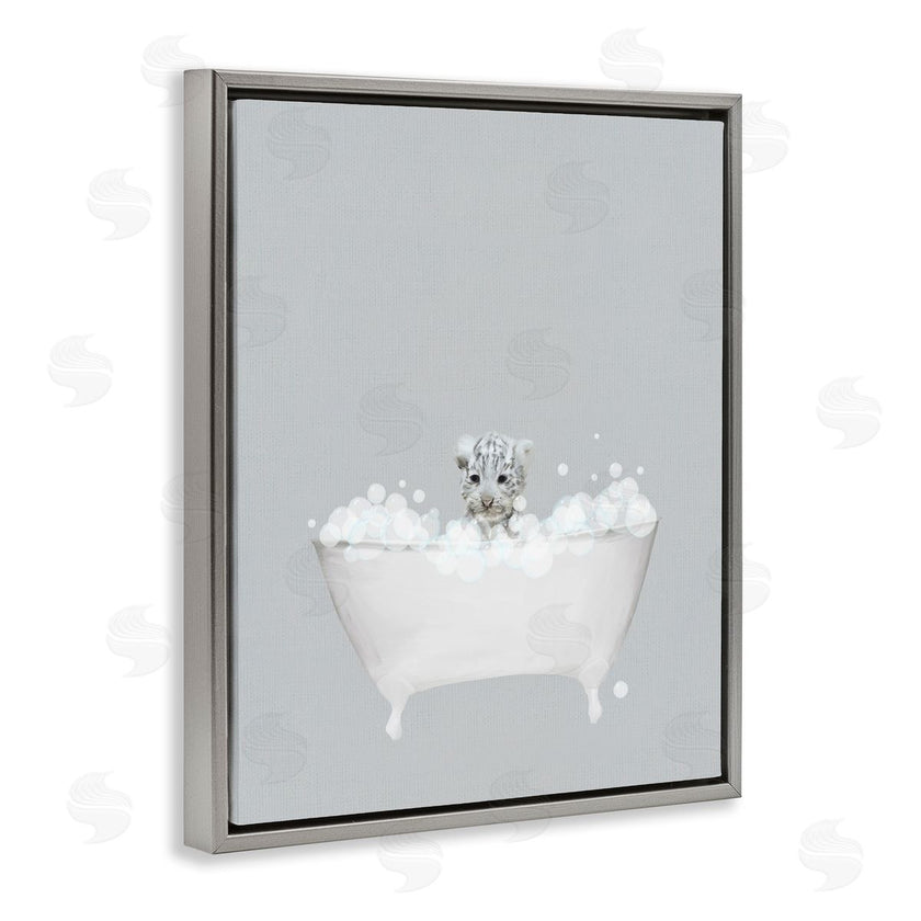 Leah Straatsma | White Tiger Blue Bath Cute