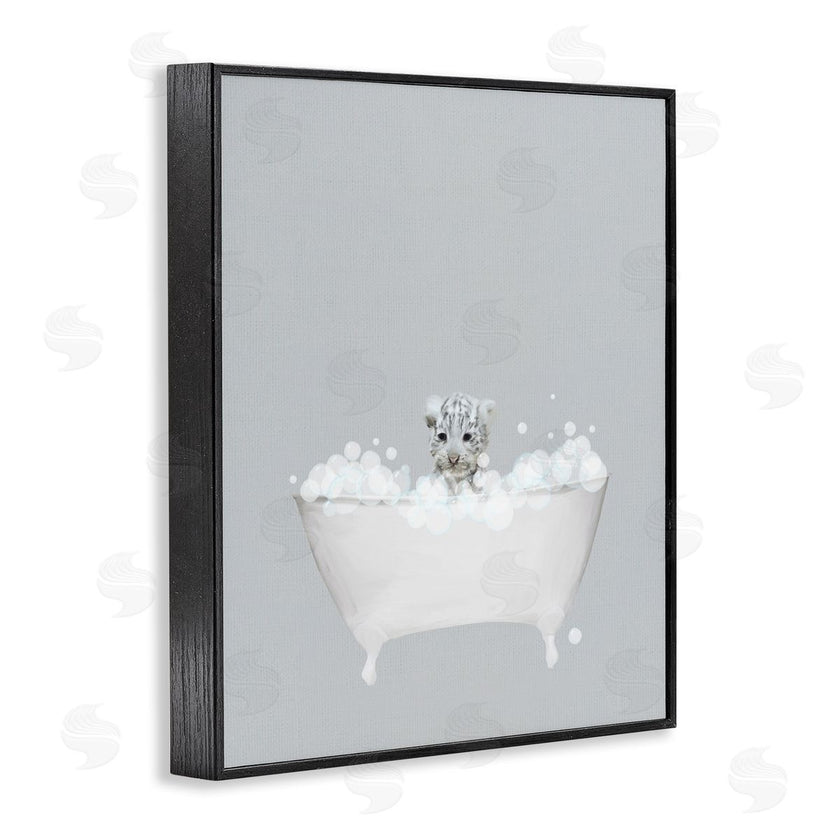 Leah Straatsma | White Tiger Blue Bath Cute