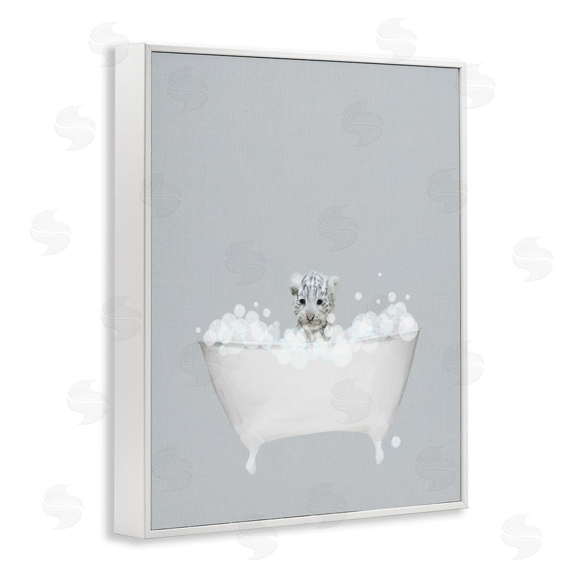 Leah Straatsma | White Tiger Blue Bath Cute