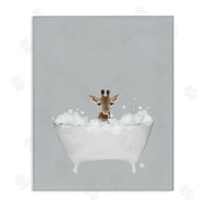 Leah Straatsma | Giraffe Blue Bath Cute