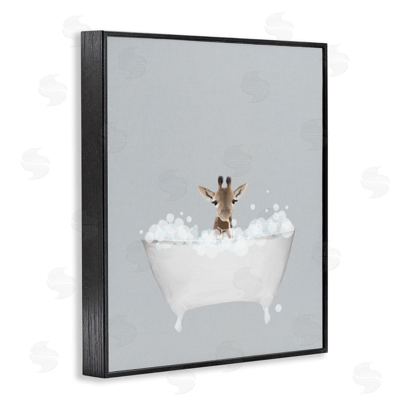 Leah Straatsma | Giraffe Blue Bath Cute