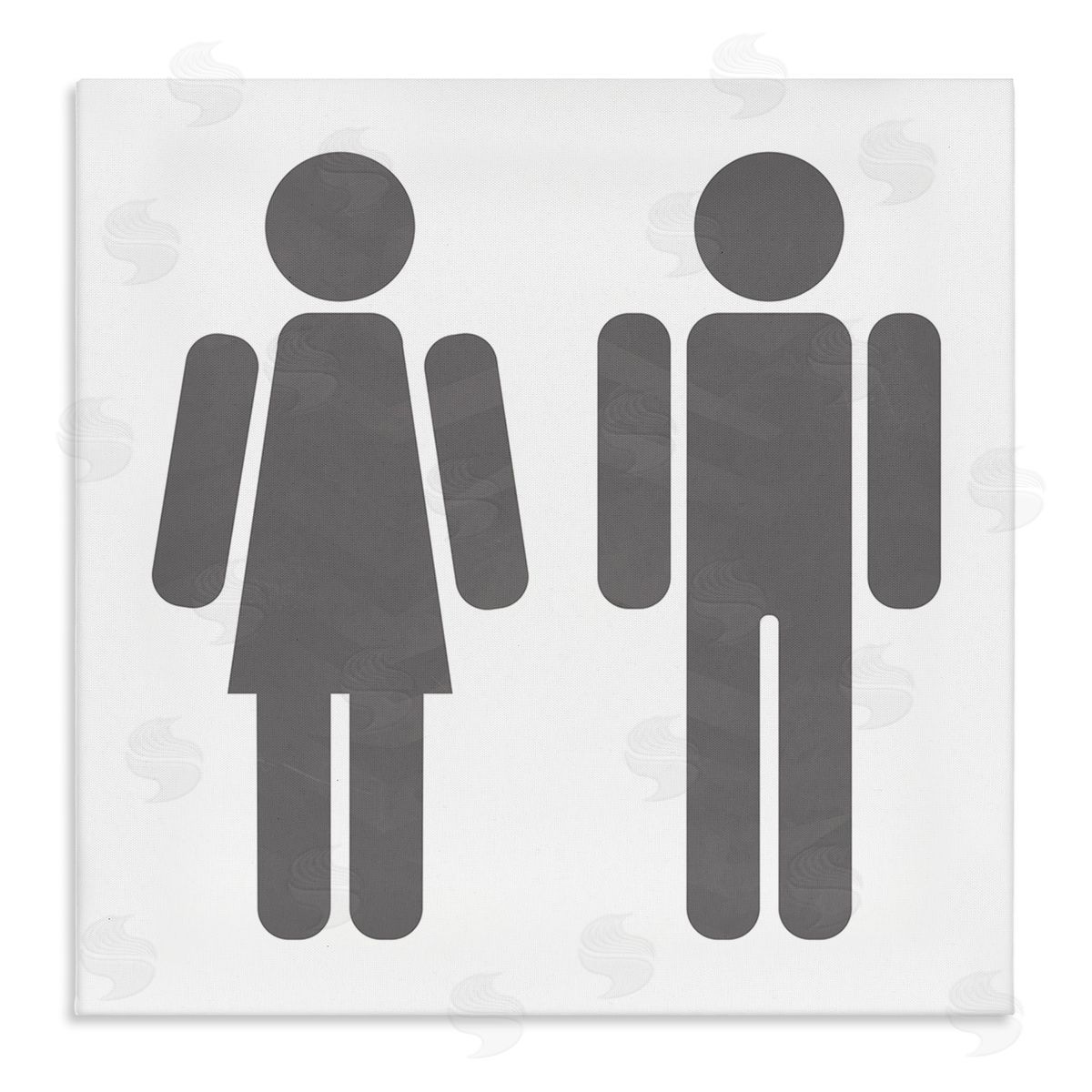 Men's & Women's Restroom Symbols Canvas Wall Art, Home Decor by Milli Villa