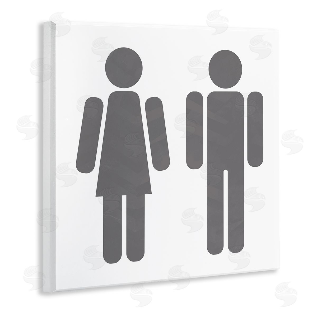 Men's & Women's Restroom Symbols Wood Plaque Wall Art, Home Decor by Milli Villa