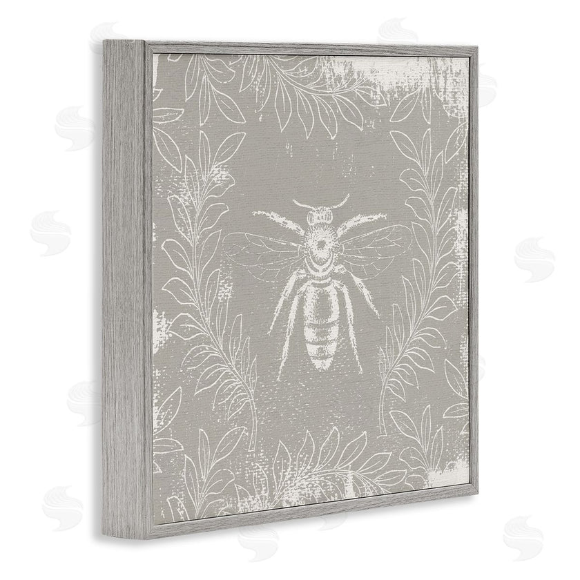 Stupell Studio | Bee Floral Pattern