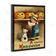 Stupell Studio | Happy Halloween Child & Dog