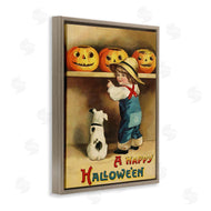 Stupell Studio | Happy Halloween Child & Dog