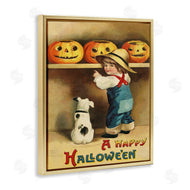 Stupell Studio | Happy Halloween Child & Dog