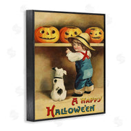 Stupell Studio | Happy Halloween Child & Dog