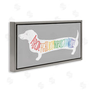 Stupell Studio | Dachshund Rainbow Alphabet Dog