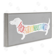 Stupell Studio | Dachshund Rainbow Alphabet Dog