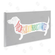 Stupell Studio | Dachshund Rainbow Alphabet Dog