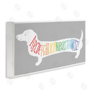 Stupell Studio | Dachshund Rainbow Alphabet Dog
