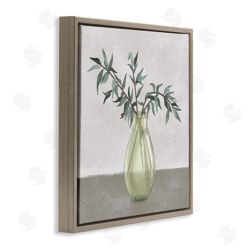 Ziwei Li | Vase And Plant Neutral Grey Design