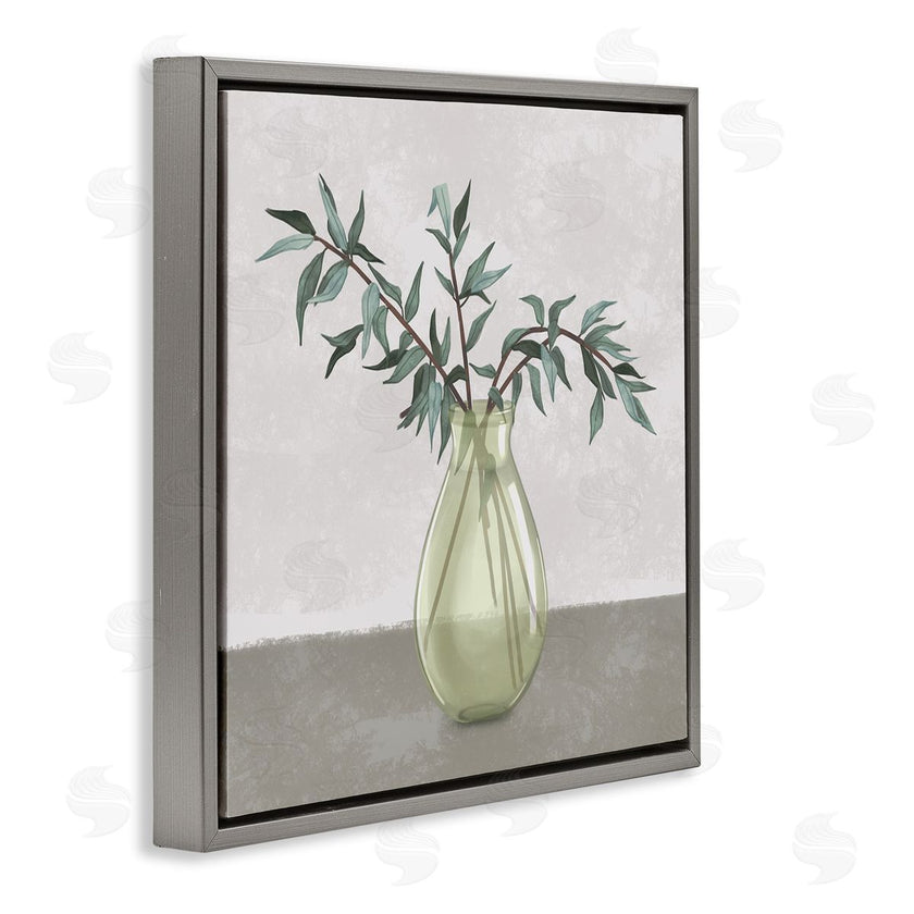 Ziwei Li | Vase And Plant Neutral Grey Design