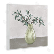 Ziwei Li | Vase And Plant Neutral Grey Design