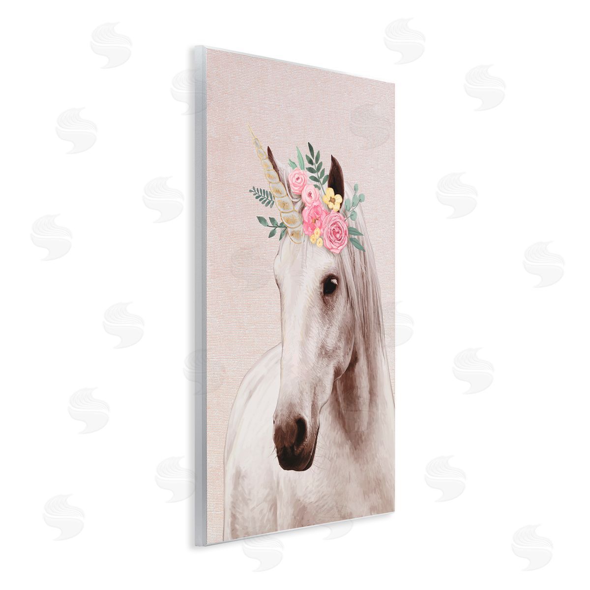 Unicorn Portrait Pink Fantasy Wood Plaque Wall Art, Home Decor by Ziwei Li