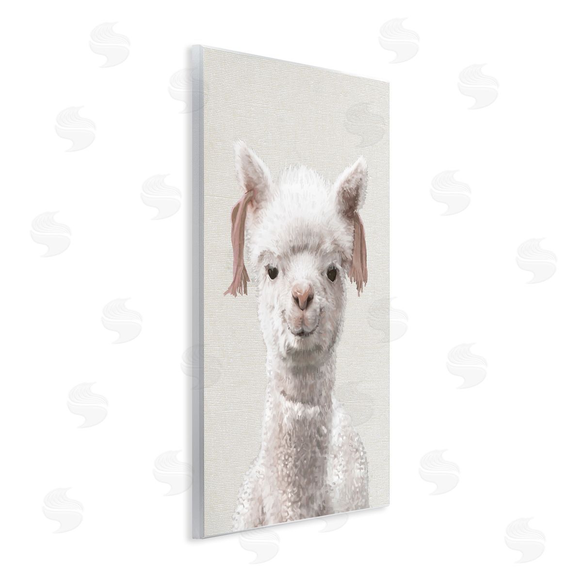 Llama Portrait Animal Wood Plaque Wall Art, Home Decor by Ziwei Li