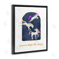 Ziwei Li | Unicorns Make Me Happy Gold Blue