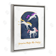 Ziwei Li | Unicorns Make Me Happy Gold Blue