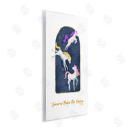 Ziwei Li | Unicorns Make Me Happy Gold Blue