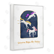 Ziwei Li | Unicorns Make Me Happy Gold Blue