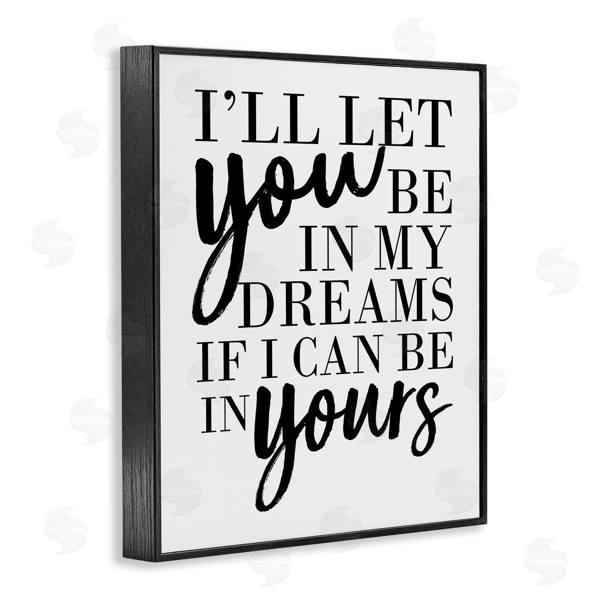 My Dreams & Yours Romantic Black Frame Print Wall Art, Home Decor by Erica Billups