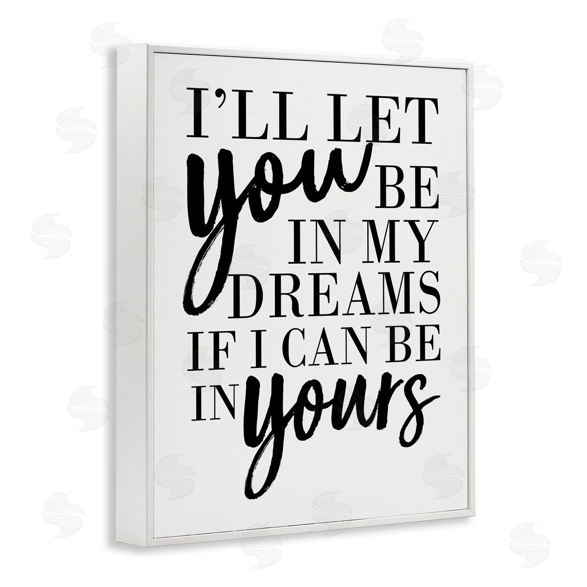 My Dreams & Yours Romantic White Frame Print Wall Art, Home Decor by Erica Billups
