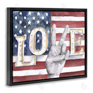 Jennifer Paxton Parker | Love Peace Sign American Flag