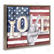 Jennifer Paxton Parker | Love Peace Sign American Flag