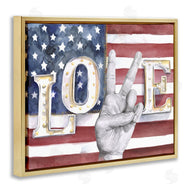 Jennifer Paxton Parker | Love Peace Sign American Flag