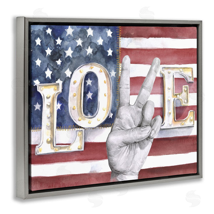 Jennifer Paxton Parker | Love Peace Sign American Flag