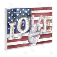Jennifer Paxton Parker | Love Peace Sign American Flag