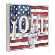 Jennifer Paxton Parker | Love Peace Sign American Flag