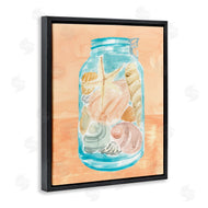 Annie Warren | Beach Shells In Jar Blue Orange