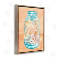 Annie Warren | Beach Shells In Jar Blue Orange