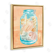 Annie Warren | Beach Shells In Jar Blue Orange