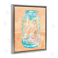 Annie Warren | Beach Shells In Jar Blue Orange