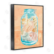Annie Warren | Beach Shells In Jar Blue Orange
