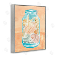 Annie Warren | Beach Shells In Jar Blue Orange