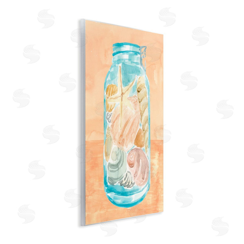 Annie Warren | Beach Shells In Jar Blue Orange