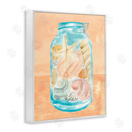 Annie Warren | Beach Shells In Jar Blue Orange
