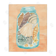Annie Warren | Beach Shells In Jar Orange Blue