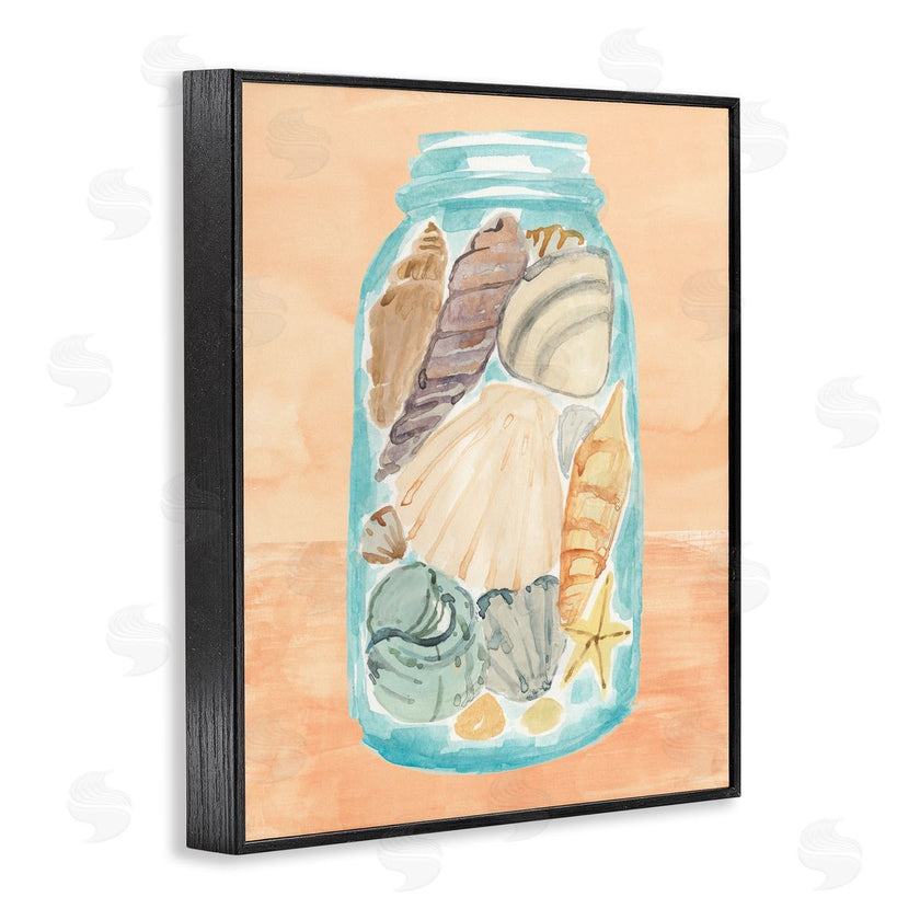 Annie Warren | Beach Shells In Jar Orange Blue