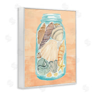 Annie Warren | Beach Shells In Jar Orange Blue