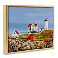 Emily Kalina | Lighthouse On Hill Green Red