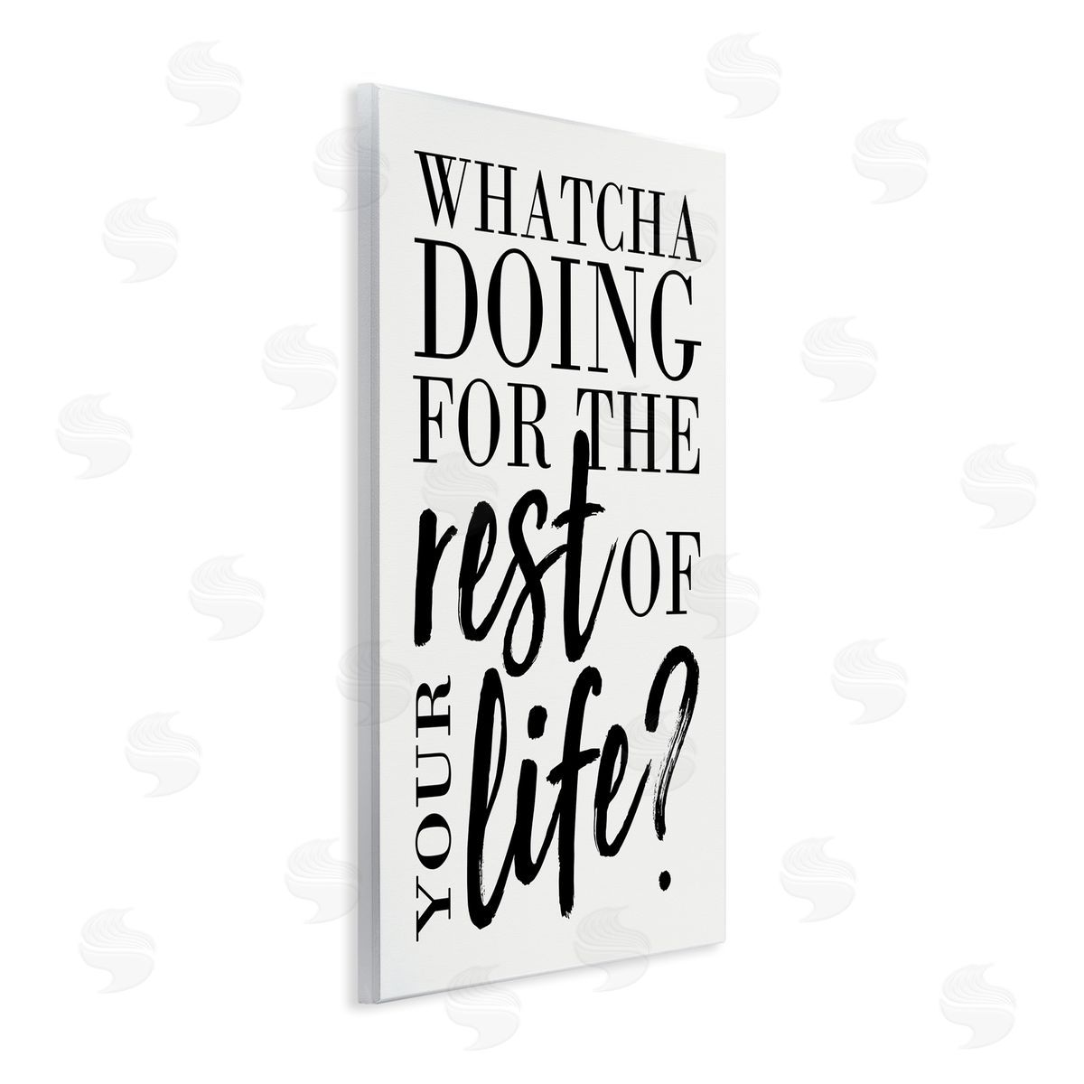 Watcha Doing Inspirational Wood Plaque Wall Art, Home Decor by Erica Billups