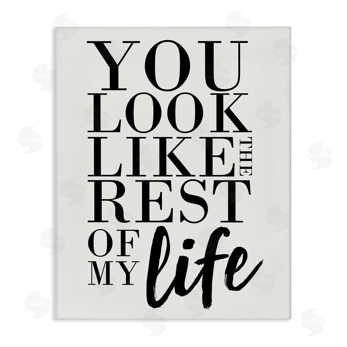 You Look Like Romantic Canvas Wall Art, Home Decor by Erica Billups