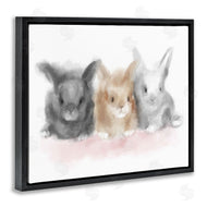 Stupell Studio | Fluffy Bunnies Nursery Animals